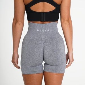 Grey scrunch seamless shorts